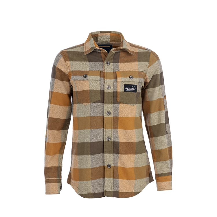 ARRAK Flanellhemd isoliert Forest beige Lady Gr.M