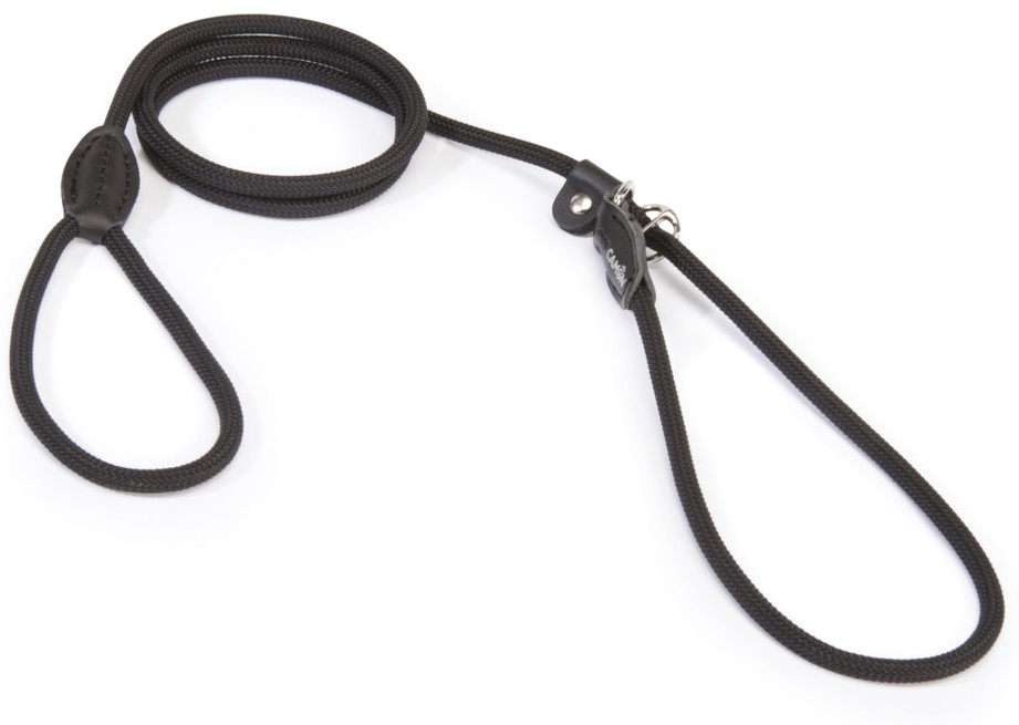 Camon Retrieverleine aus Nylon Tau - schwarz – mm11x1750