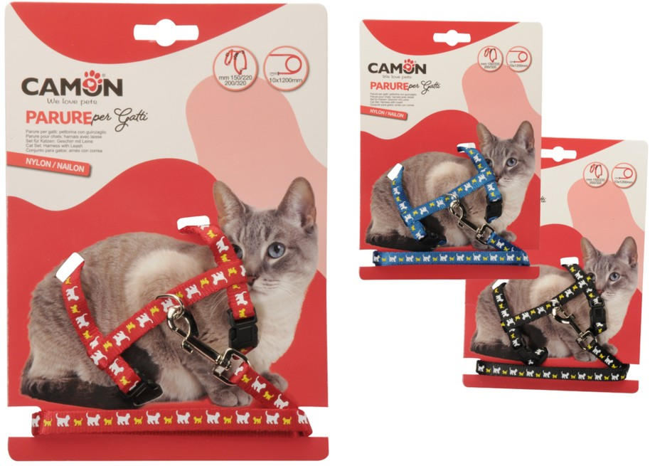 Camon Set für Katzenwelpen 8x1200, rot, blau oder schwarz