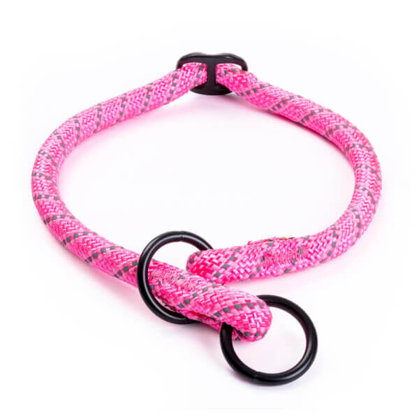 Freezack Zugstop Halsband Rope reflektierend pink Gr.S