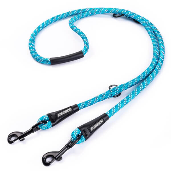 Freezack Doppelführleine Rope reflektierend blau Gr. L