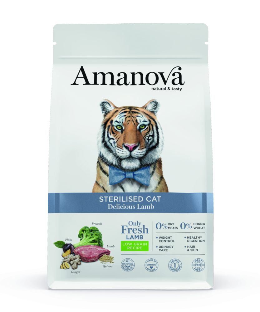 Amanova Feline Adult Sterilised - Delicious Lamb Low Grain , 300g