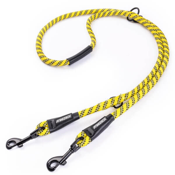 Freezack Doppelführleine Rope reflektierend gelb Gr. M