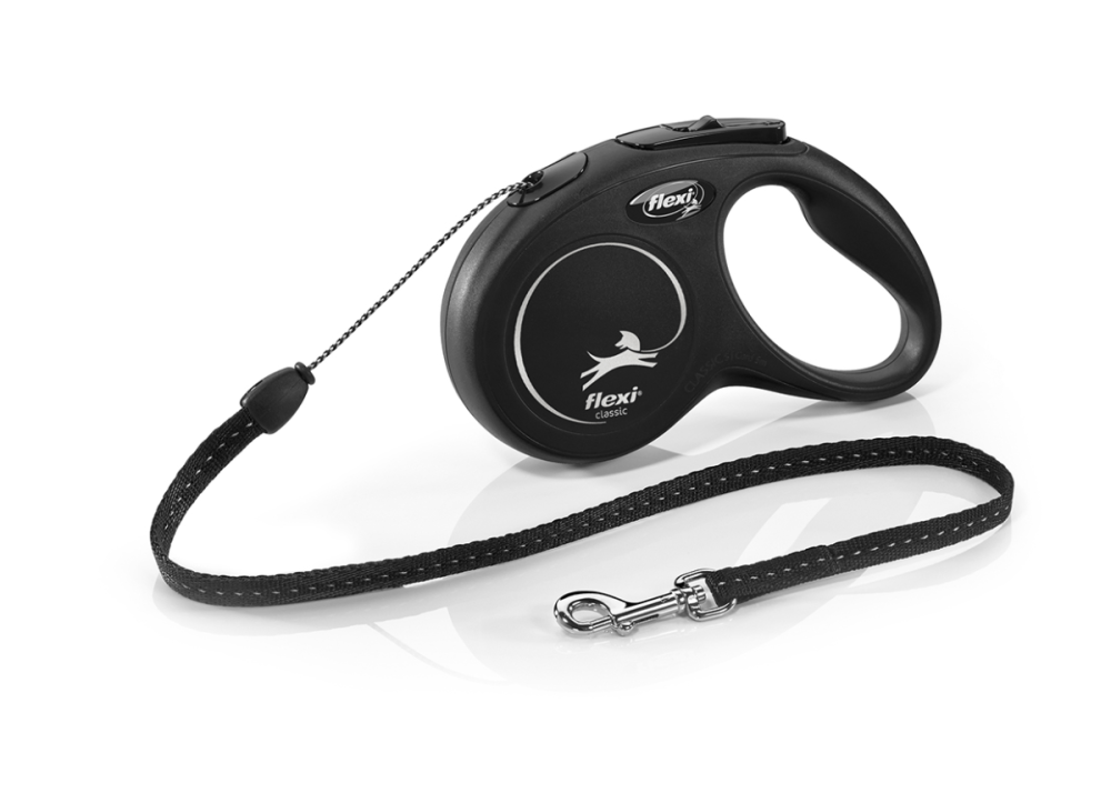 Flexi SCHWARZ -NEW CLASSIC-Seil-S- 5M