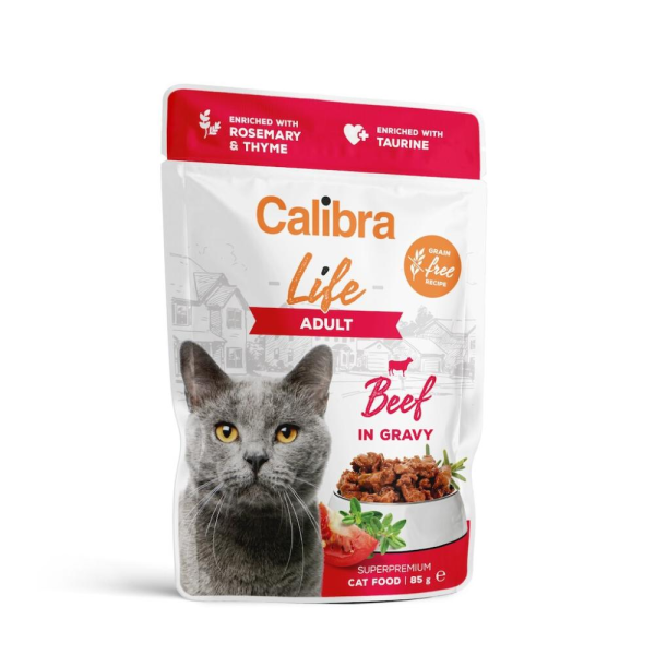 Calibra Superpremium Life Pouch Adult Rind in Souce