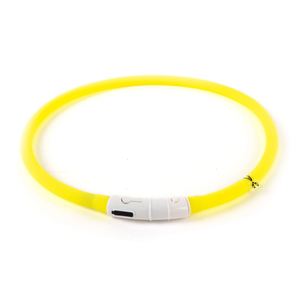 Freezack Flash Ring für Hunde gelb, 70cm / 1cm, individuell zuschneidbar