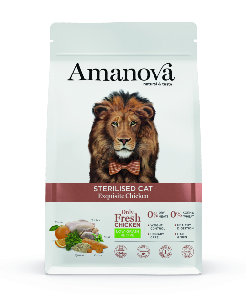 Amanova Feline Adult Sterilised - Exquisite Chicken Low Grain - Huhn , 6kg