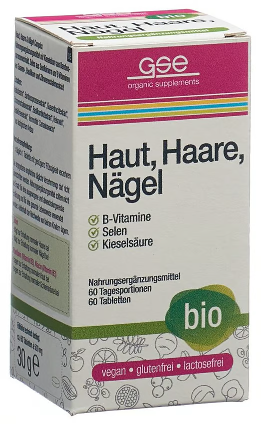 GSE GSE Haut Haare Nägel Complex, 60 Stück, Glas, Tablette, Bio