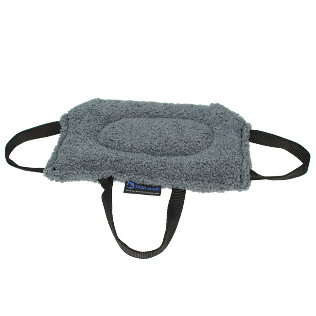 Sporthund Plüschflunder Bestätigungskissen 28x14x3 grau mit 3HS