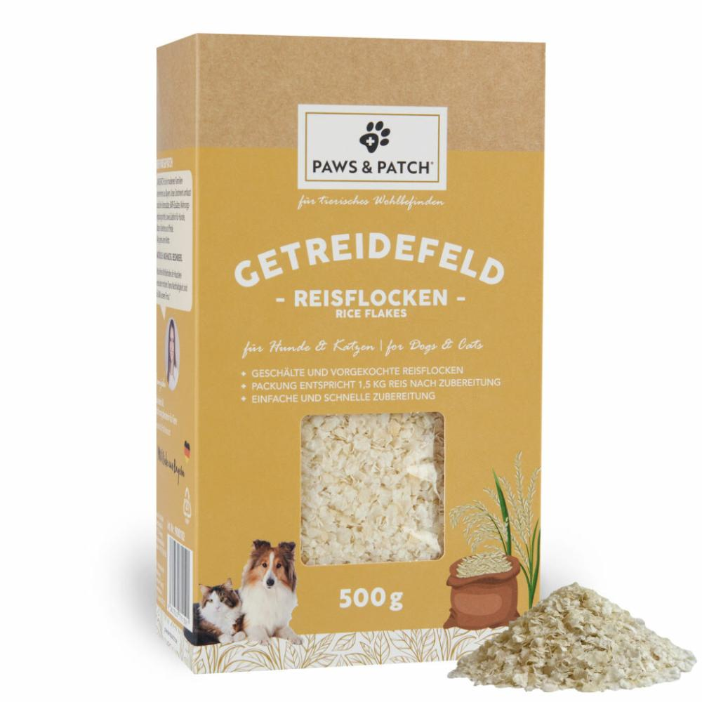 Paws&Patch Reisflocken Hund/Katze 500g